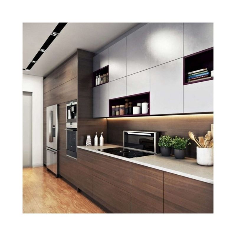 Blum συρτάρι εξοπλισμένο Custom Size πολυτελή μοντέρνο σχεδιασμό Αδιάβροχο κουζίνα τοίχο ντουλάπι