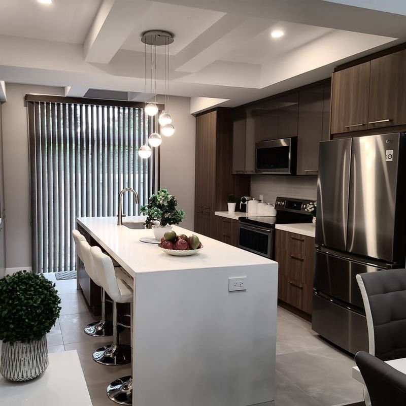 Blum Hardware Custom Veneer Color κουζίνες με νησιά και 3D μοντέλα