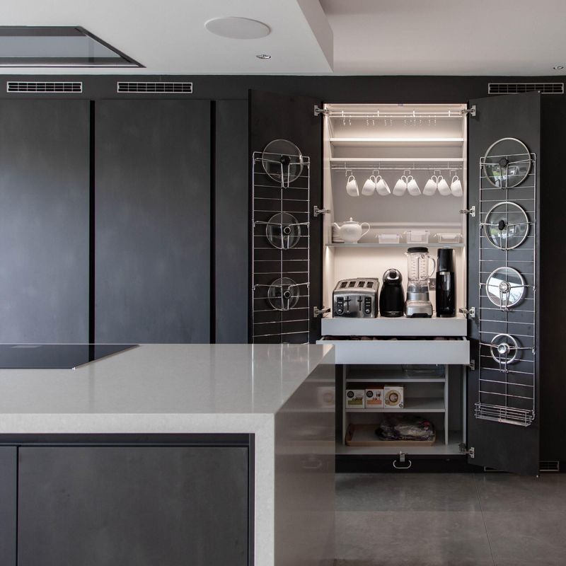 Blum Hardware Custom Veneer Color κουζίνες με νησιά και 3D μοντέλα