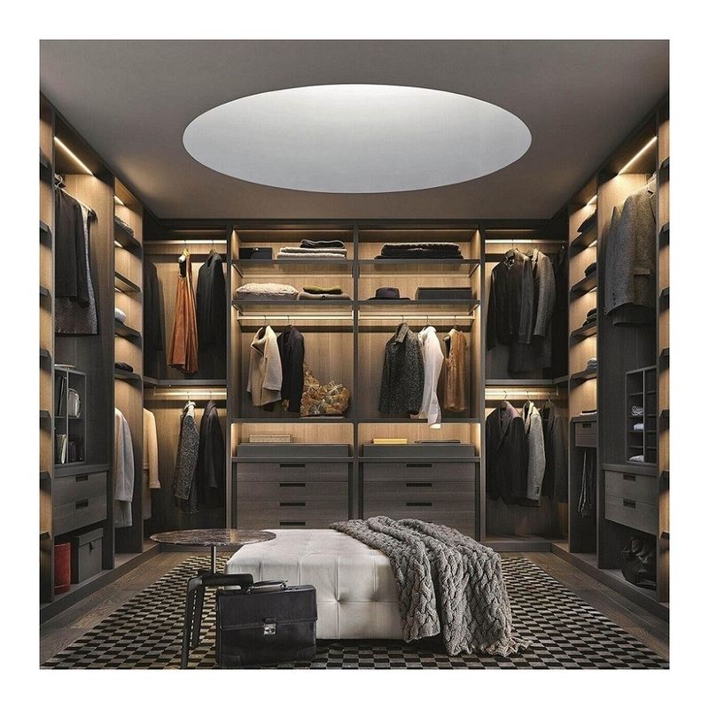 MR HDF Board Σύγχρονο στυλ σχεδιασμού Walk-in ντουλάπα ντουλάπα για έπιπλα υπνοδωματίου