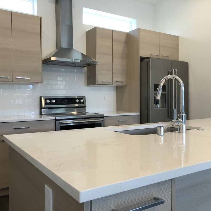 Blum Hardware Custom Veneer Color κουζίνες με νησιά και 3D μοντέλα