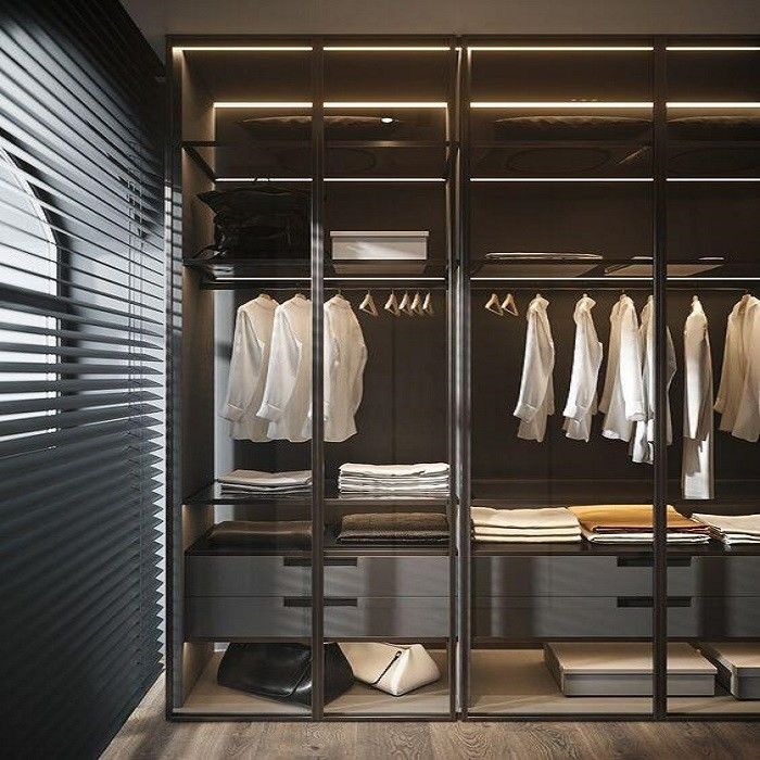 Τελική MR HDF Κουβέρτα για πολυτελή Walk-in ντουλάπα σε σύγχρονη προσαρμογή κρεβατοκάμαρα