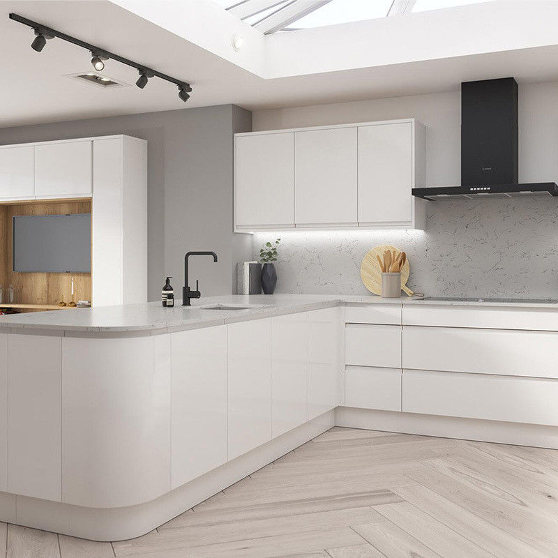 Σύγχρονη σχεδίαση Flat Pack κουζίνα ντουλάπια με Shaker στυλ πόρτες και λάκα φινίρισμα