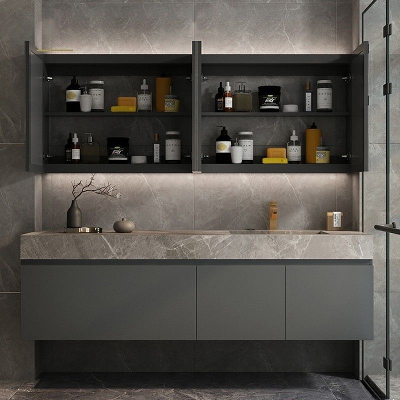 Κουάρτζ πέτρα countertop σύγχρονη τοίχος τοποθετημένο διπλό νεροχύτη ματαιοδοξία για και πρακτικό μπάνιο