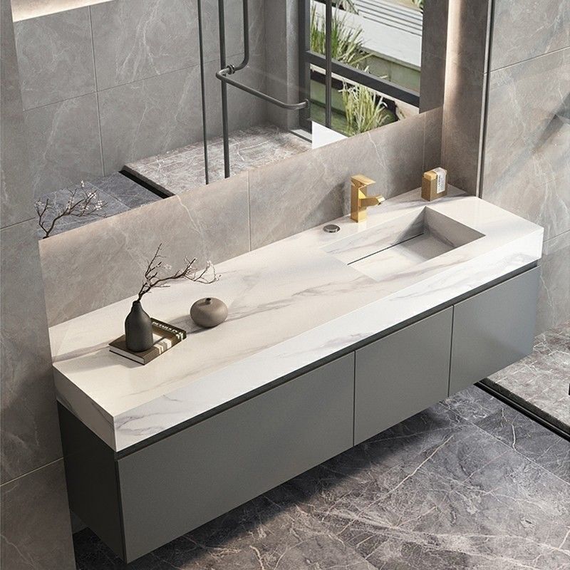 Κουάρτζ πέτρα countertop σύγχρονη τοίχος τοποθετημένο διπλό νεροχύτη ματαιοδοξία για και πρακτικό μπάνιο
