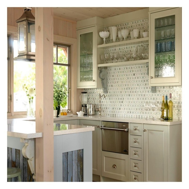 Σύγχρονη λευκή στερεά ξύλινη γυάλινη βιτρίνα