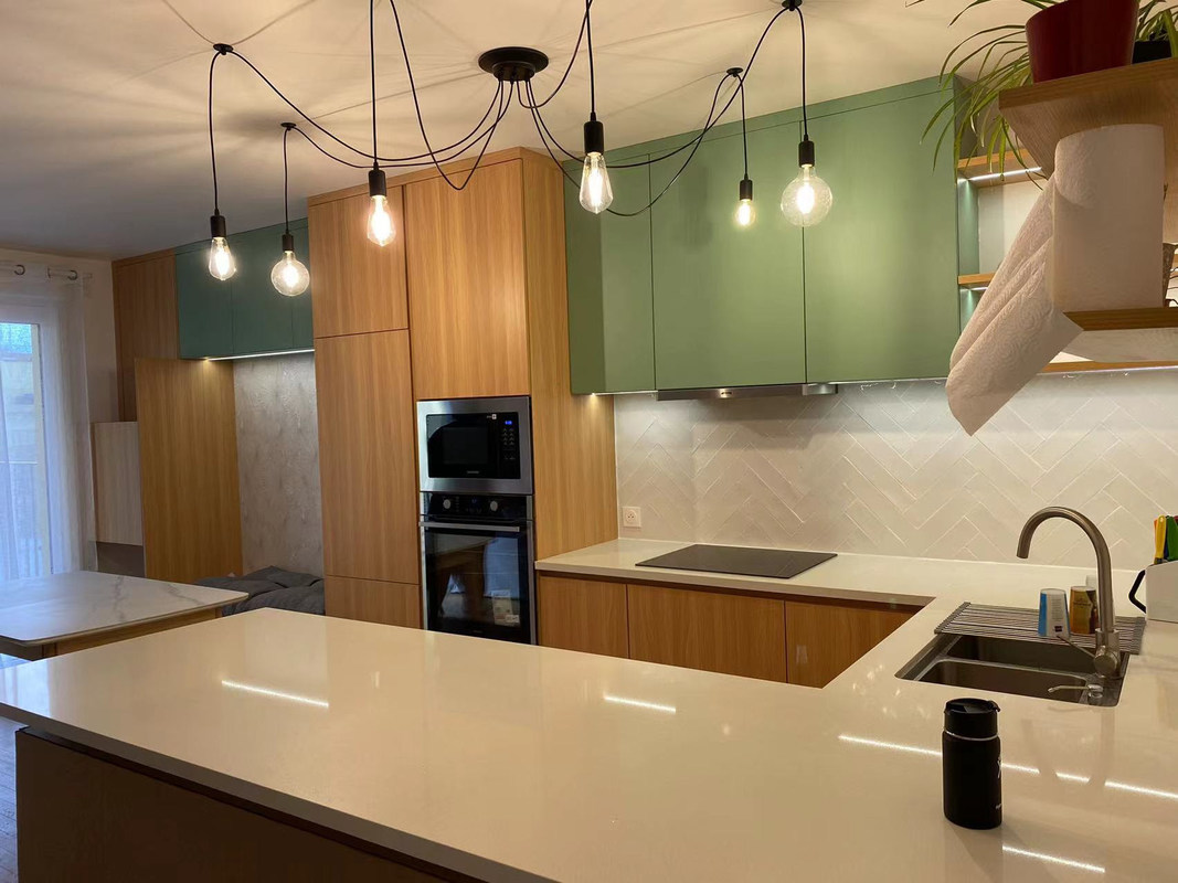 Ανοικτά Μονουλάρια Εγκαταστήματα Μαγειρικής με Επισκόπηση Μελαμίνης και Εργαλεία Blum στη Σρι Λάνκα