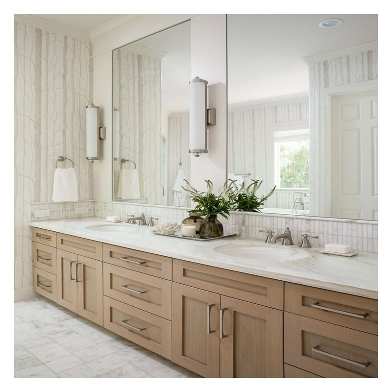 End Shaker Design Λευκό Λάκο Μπάνιο Βανιτάρι Περιλαμβάνεται λεκάνη για μοντέρνο στυλ διαμέρισμα