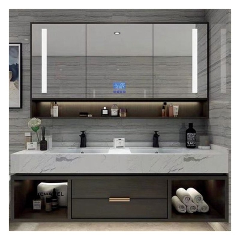 Τεχνητό Κουάρτζιο Πάνω τοίχο τοποθετημένη ματαιοδοξία σε ευρωπαϊκό στυλ σχεδιασμού για το σχεδιασμό διαμερίσματος