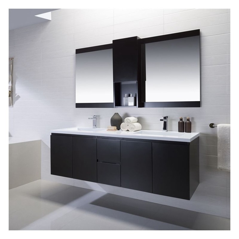 Τεχνητό Κουάρτζιο Πάνω τοίχο τοποθετημένη ματαιοδοξία σε ευρωπαϊκό στυλ σχεδιασμού για το σχεδιασμό διαμερίσματος