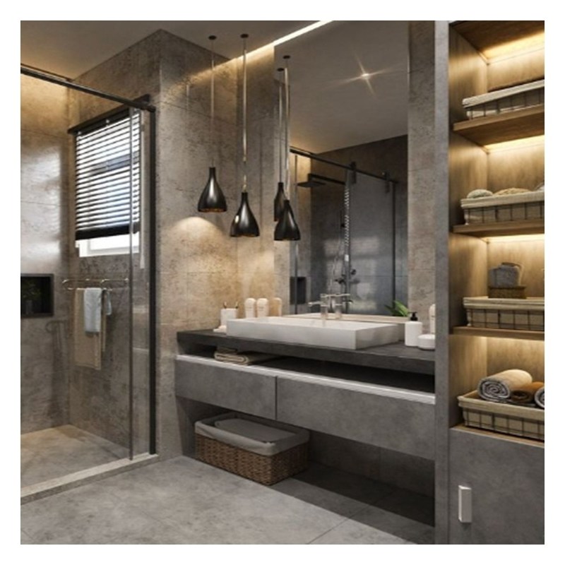 Τεχνητό Κουάρτζιο Πάνω τοίχο τοποθετημένη ματαιοδοξία σε ευρωπαϊκό στυλ σχεδιασμού για το σχεδιασμό διαμερίσματος