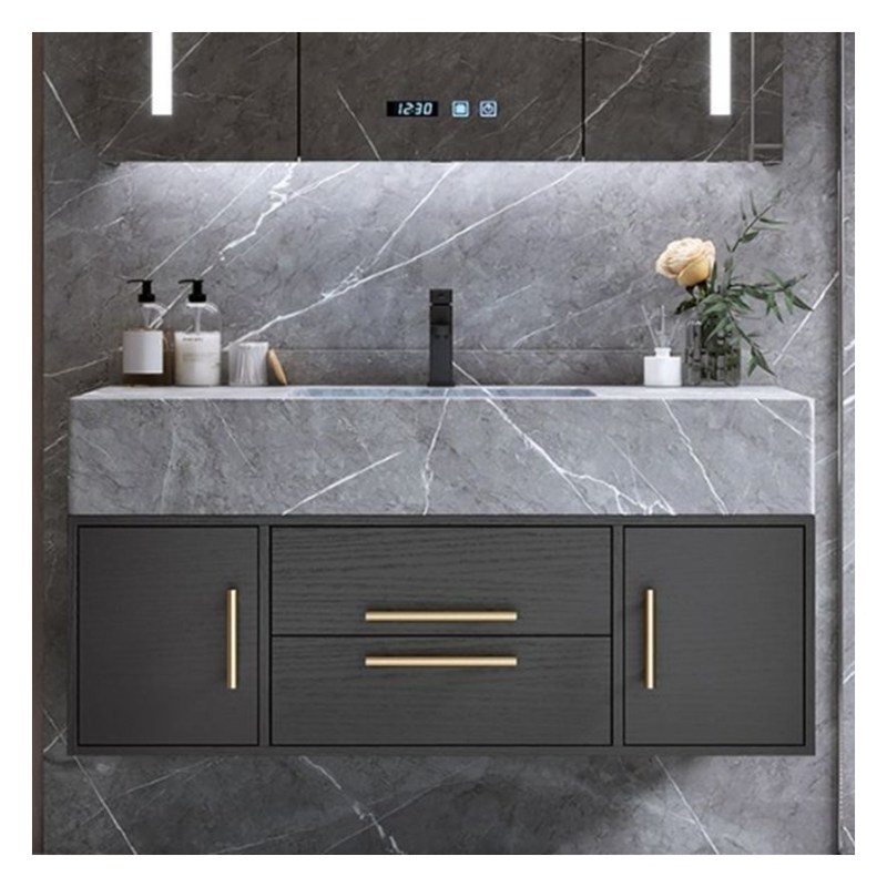 Τεχνητό Κουάρτζιο Πάνω τοίχο τοποθετημένη ματαιοδοξία σε ευρωπαϊκό στυλ σχεδιασμού για το σχεδιασμό διαμερίσματος