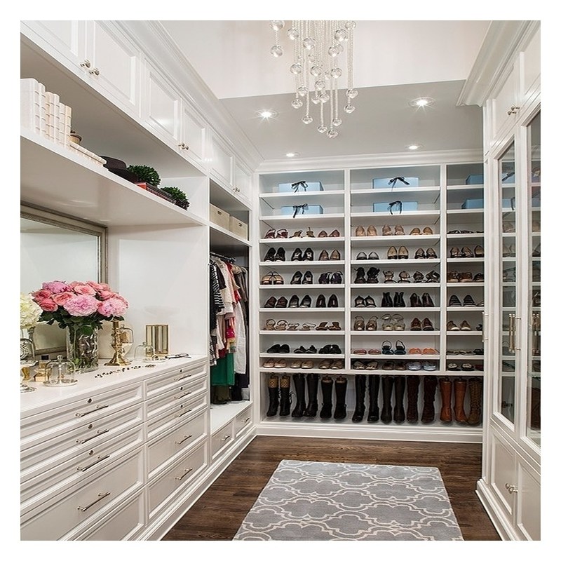 Ευρωπαίοι στερεόξυλοι walk in ντουλάπες προσαρμοσμένα για το σπίτι έπιπλα για υπνοδωμάτια