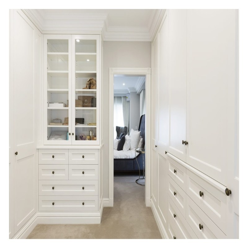 Ευρωπαίοι στερεόξυλοι walk in ντουλάπες προσαρμοσμένα για το σπίτι έπιπλα για υπνοδωμάτια