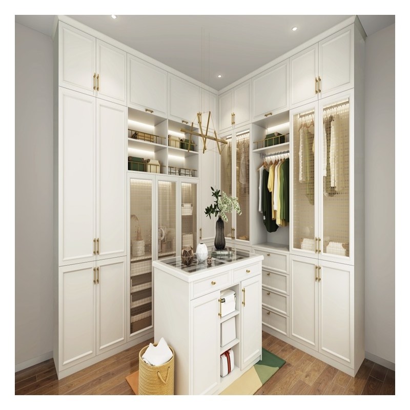 Ευρωπαίοι στερεόξυλοι walk in ντουλάπες προσαρμοσμένα για το σπίτι έπιπλα για υπνοδωμάτια