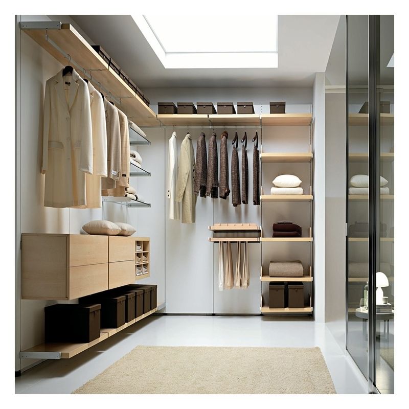 Προσαρμοσμένο ξύλινο μοντέρνο Walk In Wardrobe με High End Lacquer Panel Storage Solution