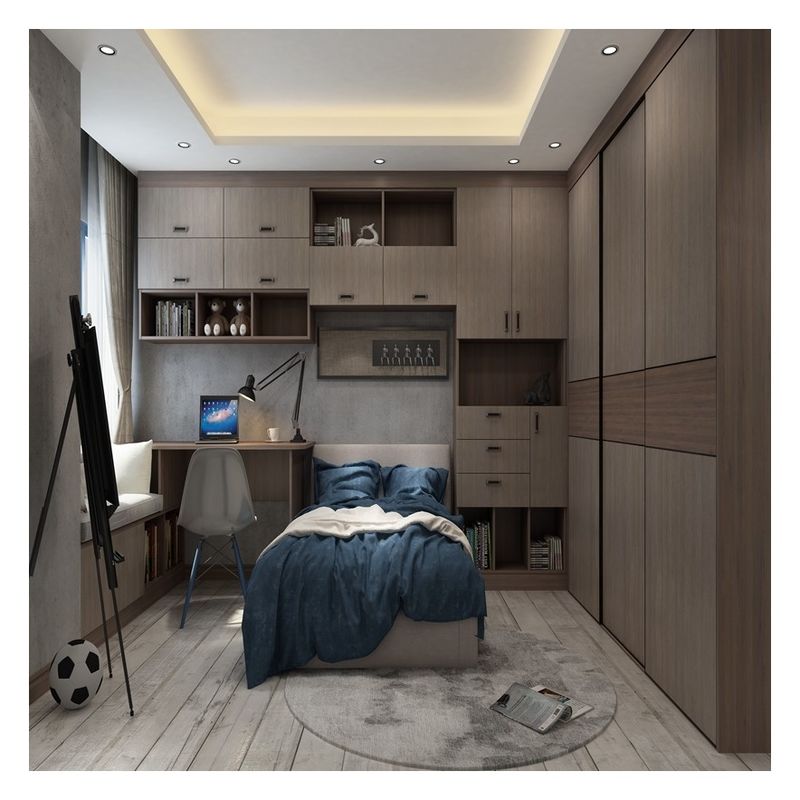 Προσαρμοσμένο ξύλινο μοντέρνο Walk In Wardrobe με High End Lacquer Panel Storage Solution