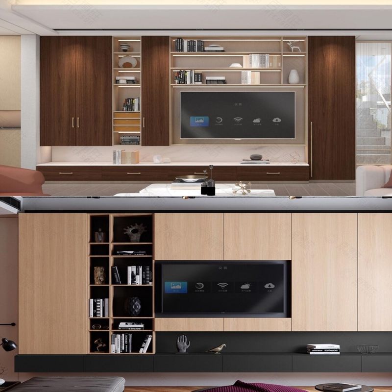 Προσαρμοσμένο μοντέρνο σχεδιασμό TV Rack για High End ξύλινο TV Wall Cabinet στο διαμέρισμα
