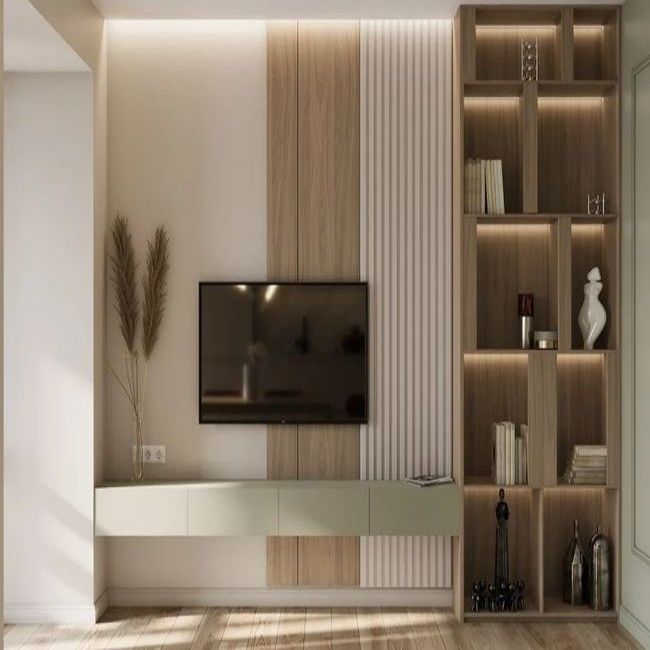 Προσαρμοσμένο μοντέρνο σχεδιασμό TV Rack για High End ξύλινο TV Wall Cabinet στο διαμέρισμα