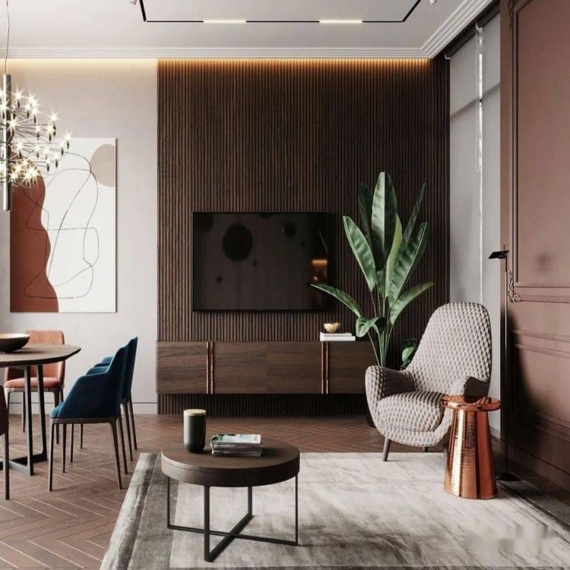 Προσαρμοσμένο μοντέρνο σχεδιασμό TV Rack για High End ξύλινο TV Wall Cabinet στο διαμέρισμα