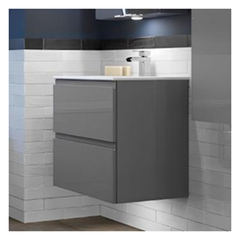 Σκληρό ξύλο στρογγυλό κρεμασμένο κενό μπάνιου με νεροχύτη και μικρού μεγέθους γυαλιστερό φινίρισμα