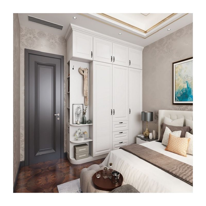 Υψηλής ποιότητας ξύλινη ανοιχτή σχεδίαση walk-in ντουλάπα ντουλάπα για υπνοδωμάτιο σε σύγχρονο ύφος