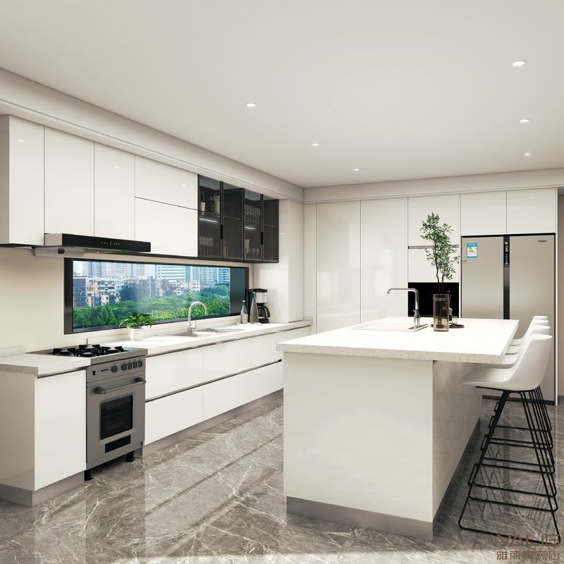Blum Hardware YALIG Custom Size Μονουλικός υαλοπίνακας σχήμα L Ss Επιστημονικό ντουλάπι