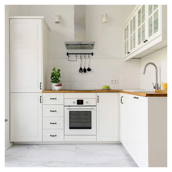 Στυλ διαμερίσματος Shaker Standard Modular Solid Wood Εστιατόριο κουζίνας Πόρτες και μπροστινά συρτάρια