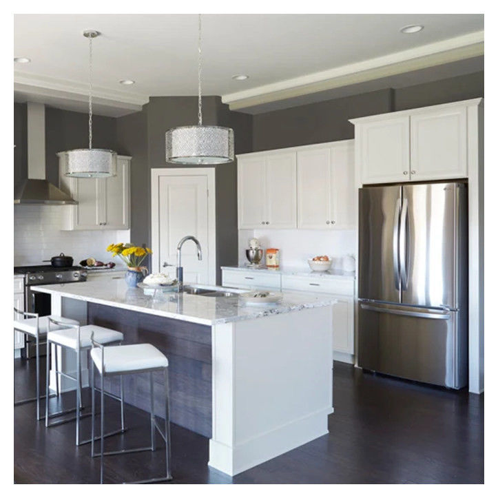Στυλ διαμερίσματος Shaker Standard Modular Solid Wood Εστιατόριο κουζίνας Πόρτες και μπροστινά συρτάρια