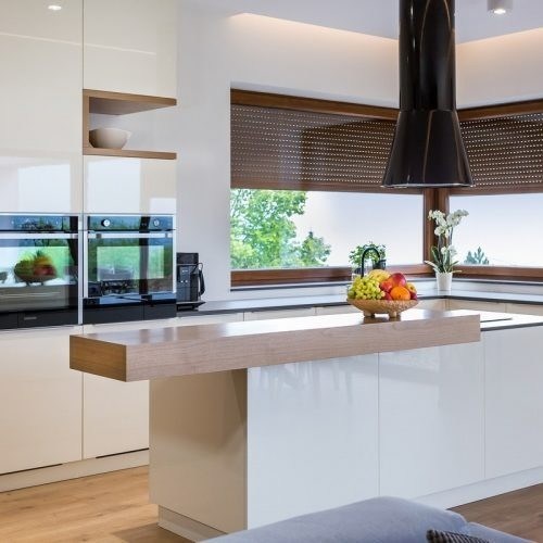 Βίλα/διαμέρισμα Αμερικανικό ξύλο βελανιδιού Επεξεργασμένο ντουλάπι κουζίνας με πόρτες και πόρτες HDF