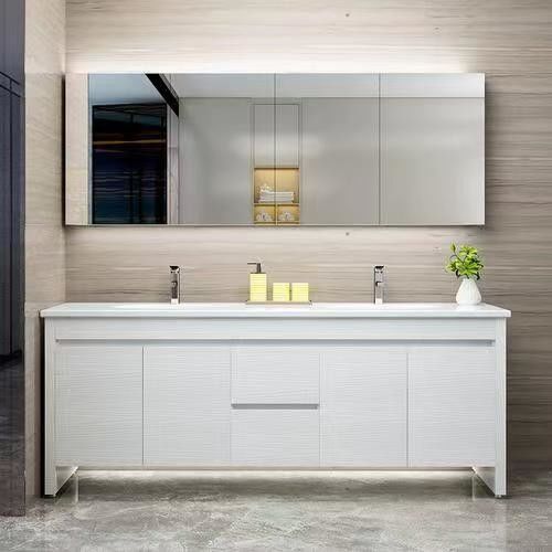 Στον τοίχο τοποθετημένο Sintered Stone μπάνιο Vanity Combo 2024 Προϊόν με καθρέφτες ντουλάπια