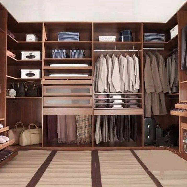Σύγχρονο στυλ walk-in ντουλάπες ντουλάπι για Custom έπιπλα υπνοδωμάτια σε ξύλινο μοντέρνο