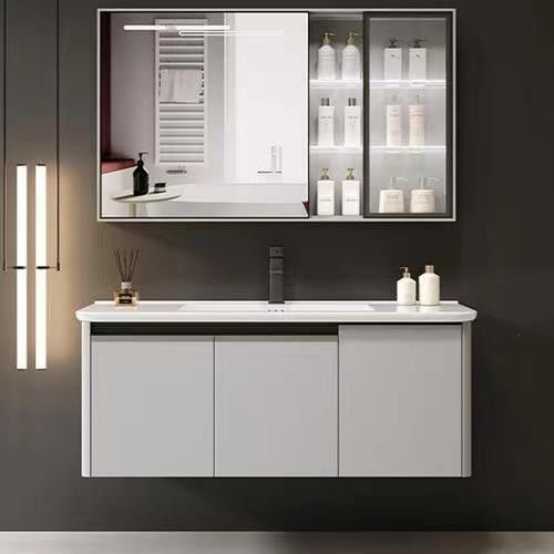 Διαμέρισμα Vanity Combo Μοντέρνο Μελαμίνιο ορθογώνιο ντουλάπι μπάνιου 60 72 ιντσών Αντιφατικά ντουλάπια