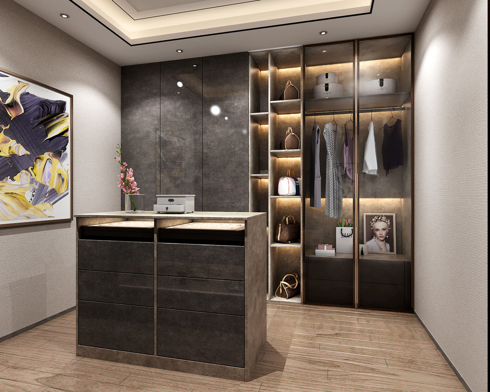 Φορητό έπιπλα υπνοδωματίου ντουλάπι Custom Open Design για σύγχρονες βίλα φινέρισμα ντουλάπες