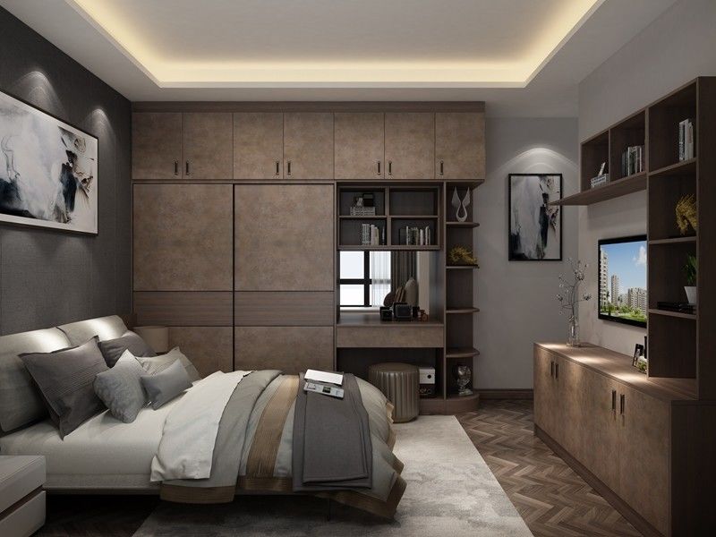 Φορητό έπιπλα υπνοδωματίου ντουλάπι Custom Open Design για σύγχρονες βίλα φινέρισμα ντουλάπες
