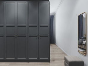 2024 Πιο δημοφιλής Γκρέι Shaker Door Wardrobe Σύγχρονο ξύλινο στυλ για το σπίτι Υφάσματα Ρεφιτερά ντουλάπια