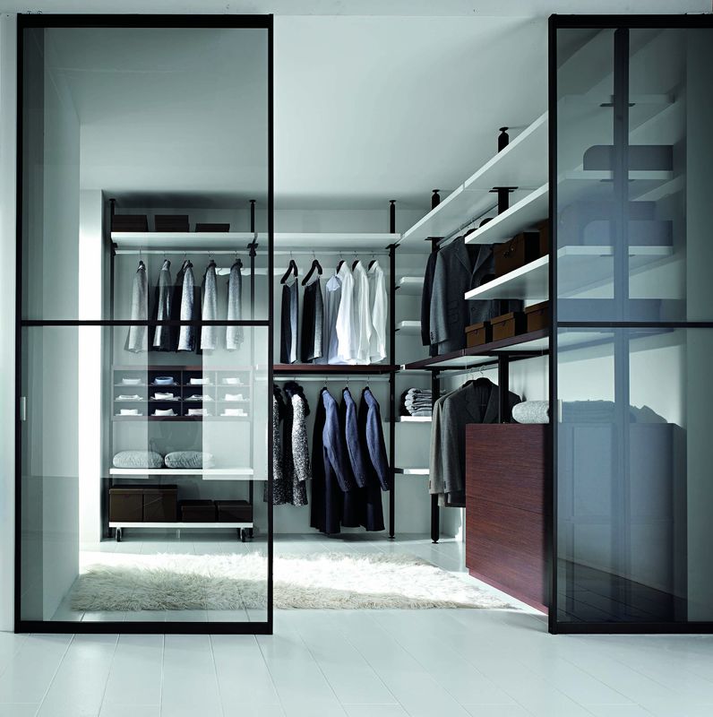 Σύγχρονη κρεβατοκάμαρα walk-in ντουλάπα με Custom ξύλινο σχεδιασμό και MR HDF επιφάνεια
