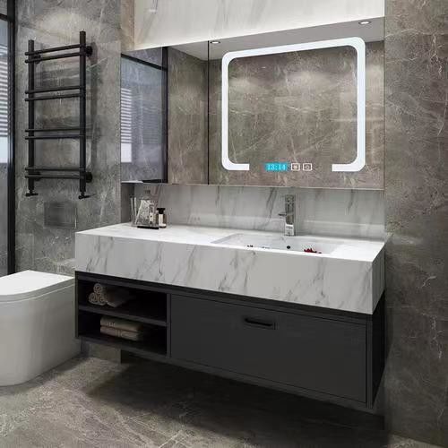 Διαμέρισμα Vanity Set με νεροχύτη μοντέρνα 30 ιντσών Custom πλυντήριο λεκάνης και πλωτό ντουλάπι