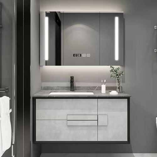 Διαμέρισμα Vanity Set με νεροχύτη μοντέρνα 30 ιντσών Custom πλυντήριο λεκάνης και πλωτό ντουλάπι