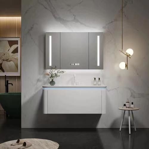 Διαμέρισμα Vanity Set με νεροχύτη μοντέρνα 30 ιντσών Custom πλυντήριο λεκάνης και πλωτό ντουλάπι