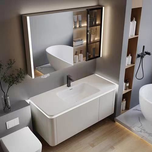 Διαμέρισμα Vanity Set με νεροχύτη μοντέρνα 30 ιντσών Custom πλυντήριο λεκάνης και πλωτό ντουλάπι