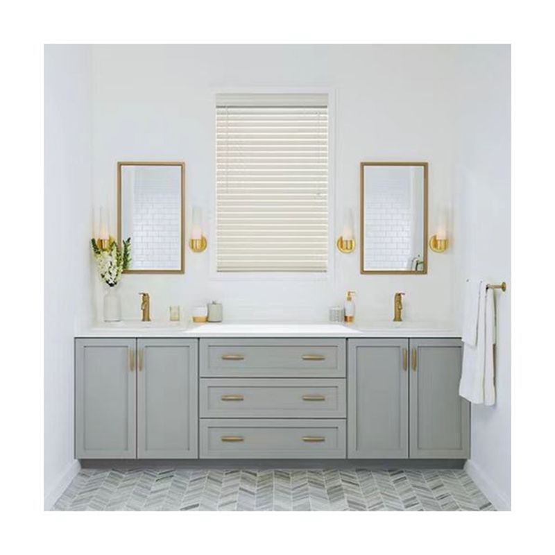 Αρθρογωνικό Vanity YALIG Custom Luxury Quartz Counter Top Set για σύγχρονο σχεδιασμό μπάνιου