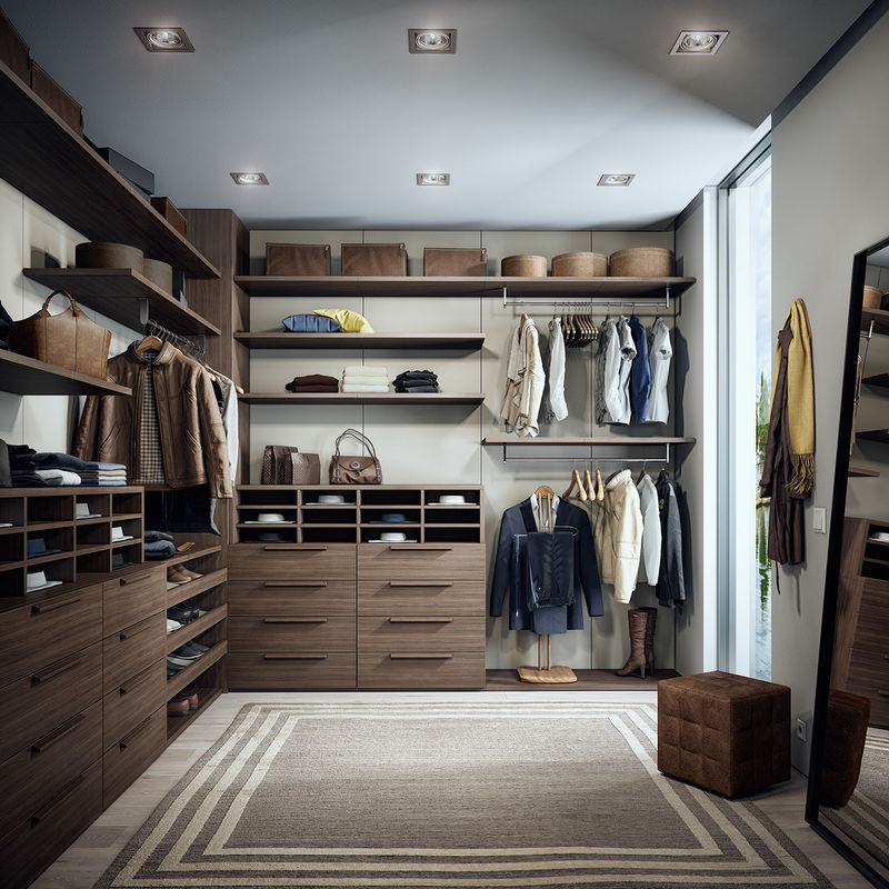 Σύγχρονο μετατρέψιμο σύστημα YALIG Pole Walk In Room Cabinet Open Style Μεγάλη ντουλάπα ντουλάπες